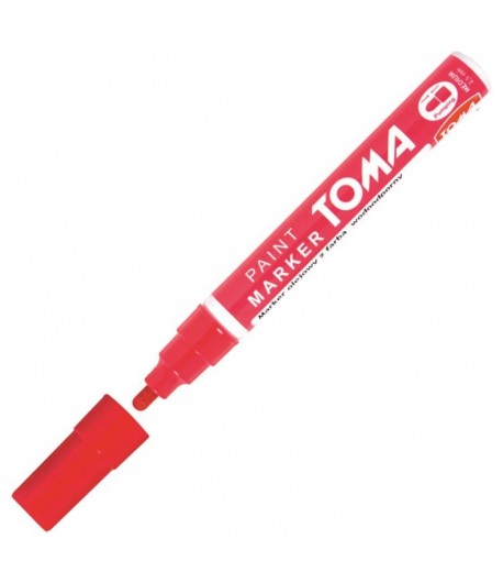 Czerwony marker olejowy Pisak olejny TOMA TO-440. - tanie artykuły biurowe