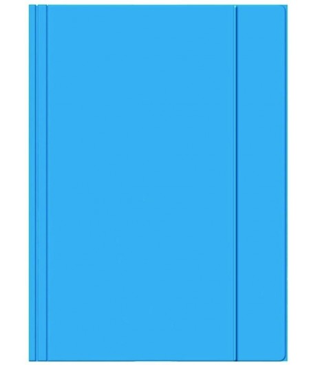 Niebieska teczka tekturowa z gumką. Na dokumenty w formacie A4 - tanie artykuły biurowe
