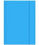 Niebieska teczka tekturowa z gumką. Na dokumenty w formacie A4 - sklep z artykułami biurowymi