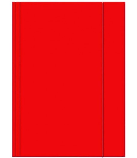 Czerwona teczka tekturowa z gumką. Format dostosowany do dokumentów A4 - tanie artykuły biurowe