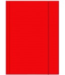 Czerwona teczka tekturowa z gumką. Format dostosowany do dokumentów A4 - sklep z artykułami biurowymi