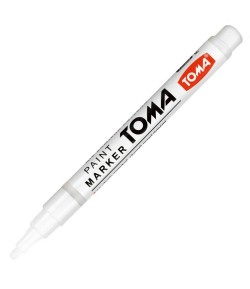 Biały marker olejowy TOMA Cieńsza końcówka F - FINE - internetowy sklep papierniczy
