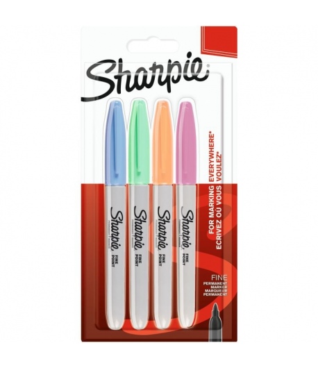 Markery Sharpie 4 kolory pastelowe - tanie artykuły biurowe