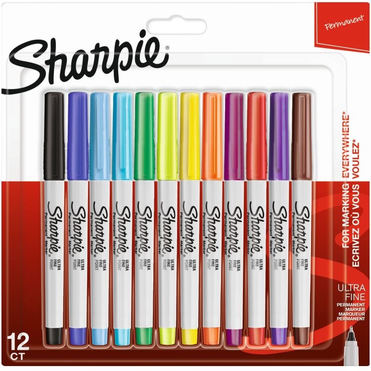 Sharpie® Permanent Ultra-Fine Point Markers, Black, Pack Of 5 Markers -  Zerbee