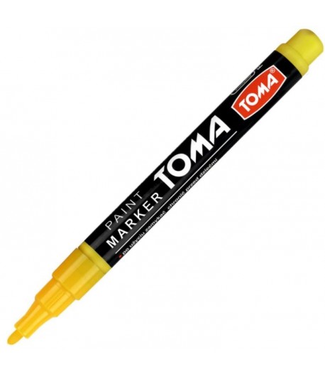 Marker olejowy żółty. Pisak olejny TOMA TO-441. - tanie artykuły biurowe
