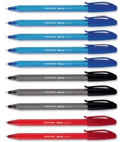 Zestaw długopisów PaperMate InkJoy. Długopisy niebieskie czarne czerwone. - internetowy sklep papierniczy