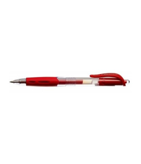 Długopis żelowy czerwony. Długopis automatyczny TOMA TO-077.  - tanie artykuły biurowe